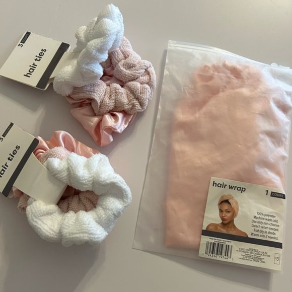 Horizon Group, USA Accessories - 6 Hair Ties & 1 Hair Wrap - BRAND NEW